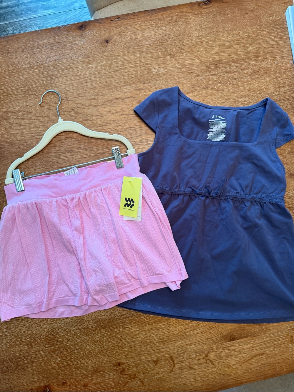 Target Navy Short-Sleeve Top and Pink Skort Set
